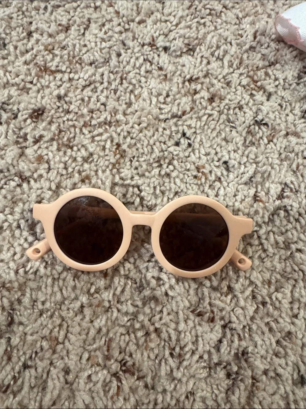 Kids Round Sunglasses in Peach 0-6 mo